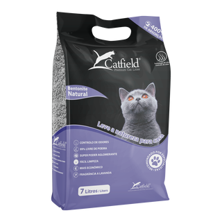 Catfield Premium Lavanda Areia Aglomerante para gatos 